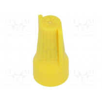 2299513-1; Close end; Twist Splice; 22AWG÷10AWG; screwed; yellow; max.105°C; TE Connectivity