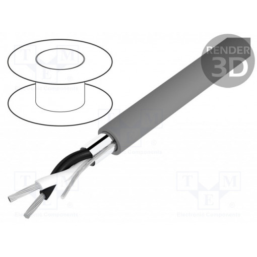 2400C SL005; Wire; Alpha Essential C&C; 2x24AWG; Al-PET foil; PVC; 300V; 30,5m; ALPHA WIRE