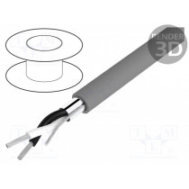 2401C SL005; Wire; Alpha Essential C&C; 2x22AWG; Al-PET foil; PVC; 300V; 30,5m; ALPHA WIRE