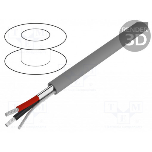 2432C SL005; Wire; Alpha Essential C&C; 2x16AWG; Al-PET foil; PVC; dark grey; ALPHA WIRE