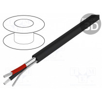 2461C BK005; Wire; Alpha Essential C&C; 2x22AWG; Al-PET foil; PVC; black; 300V; ALPHA WIRE