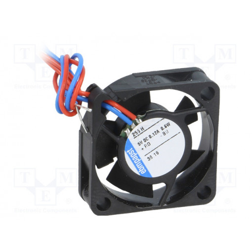 255H; Fan: DC; axial; 25x25x8mm; 4.42m3/h; 23dBA; rolling; 12000rpm; EBM-PAPST 255H; Fan: DC; axial; 25x25x8mm; 4.42m3/h; 23dBA; rolling; 12000rpm; EBM-PAPST
