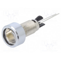 2672.8071; Indicator: LED; flat; Cutout: Ø8mm; for PCB; brass; ØLED: 5mm; MENTOR