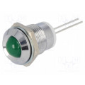 2676.8081; Indicator: LED; prominent; Cutout: Ø12mm; for PCB; brass; ØLED: 8mm; MENTOR