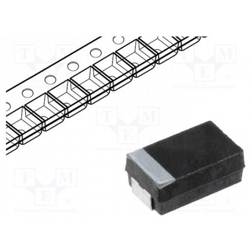 293D106X0016C2TE3; Capacitor: tantalum; 10uF; 16VDC; SMD; Case: C; 2312; ±20%; -55÷125°C; VISHAY 293D106X0016C2TE3; Capacitor: tantalum; 10uF; 16VDC; SMD; Case: C; 2312; ±20%; -55÷125°C; VISHAY