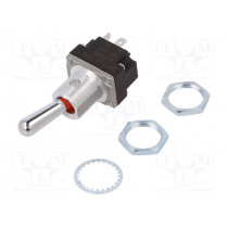 2MT1-6; Switch: toggle; Pos: 2; DPDT; (ON)-OFF; 5A/28VAC; Leads: screw; IP67; HONEYWELL