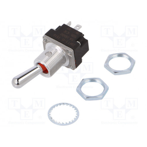 2MT1-6; Switch: toggle; Pos: 2; DPDT; (ON)-OFF; 5A/28VAC; Leads: screw; IP67; HONEYWELL