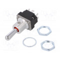 2MT2-1; Switch: toggle; Pos: 3; DPDT; ON-OFF-ON; 0.1A/28VAC; Leads: screw; HONEYWELL