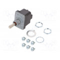 2NT1-12; Switch: toggle; Pos: 3; DP3T; ON-ON-ON; 6A/230VAC; 15A/28VDC; IP67; HONEYWELL
