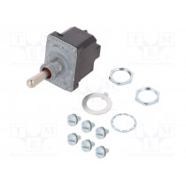 2NT1-12; Switch: toggle; Pos: 3; DP3T; ON-ON-ON; 6A/230VAC; 15A/28VDC; IP67; HONEYWELL