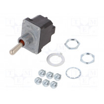 2NT1-4; Switch: toggle; Pos: 2; DPST; (OFF)-ON; 6A/230VAC; 18A/28VDC; IP67; HONEYWELL