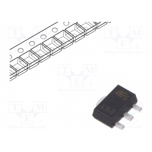 2STF1360; Transistor: NPN; bipolar; 60V; 3A; 1.4W; SOT89; STMicroelectronics