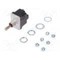 2TL1-1; Switch: toggle; Pos: 3; DP3T; ON-OFF-ON; 6A/230VAC; 20A/28VDC; IP67; HONEYWELL