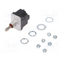 2TL1-1; Switch: toggle; Pos: 3; DP3T; ON-OFF-ON; 6A/230VAC; 20A/28VDC; IP67; HONEYWELL