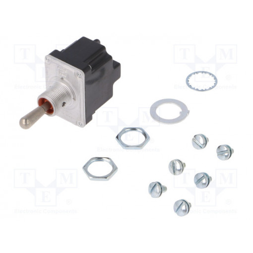 2TL1-1; Switch: toggle; Pos: 3; DP3T; ON-OFF-ON; 6A/230VAC; 20A/28VDC; IP67; HONEYWELL
