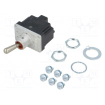 2TL1-4; Switch: toggle; Pos: 2; DPST; (OFF)-ON; 6A/230VAC; 18A/28VDC; IP67; HONEYWELL