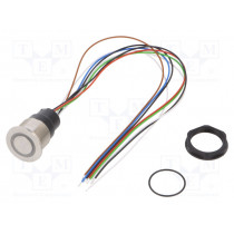 3-101-420; Switch: capacitive; Pos: 2; SPST; 0.1A/42VAC; 0.1A/60VDC; IP67; RGB; SCHURTER