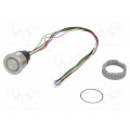 3-101-430; Switch: capacitive; Pos: 2; SPST; 0.1A/42VAC; 0.1A/60VDC; IP67; RGB; SCHURTER