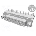 3-106507-2; D-Sub; PIN: 25; socket; female; angled 90°; THT; UNC4-40; TE Connectivity 3-106507-2; D-Sub; PIN: 25; socket; female; angled 90°; THT; UNC4-40; TE Connectivity