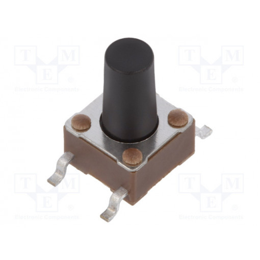 3-1437566-8; Microswitch TACT; SPST-NO; Pos: 2; 0.05A/24VDC; SMT; none; OFF-(ON); TE Connectivity