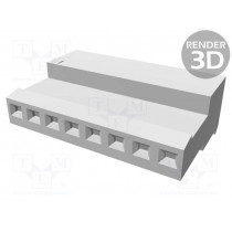 3-640443-8; Plug; wire-board; female; PIN: 8; 2.54mm; IDC; for cable; MTA-100; TE Connectivity