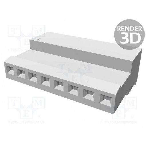 3-640443-8; Plug; wire-board; female; PIN: 8; 2.54mm; IDC; for cable; MTA-100; TE Connectivity