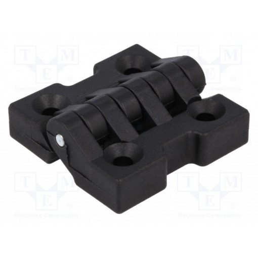 3.527; Hinge; Width: 47mm; polyamide; black; H: 48mm; Holes no: 4; ROZTOCZE
