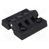 3.545.001; Hinge; Width: 50mm; polyamide; black; H: 50mm; Holes no: 4; ROZTOCZE