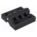 3.545.002-07; Hinge; Width: 65.2mm; polyamide; black; H: 64mm; Holes no: 4; ROZTOCZE