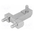 3.ST22.001; Hinge; Width: 45mm; zinc-plated steel; H: 37mm; Ext.thread: M6; ROZTOCZE