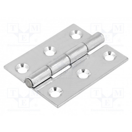 3.ST48.001; Hinge; Width: 40mm; zinc-plated steel; natural; H: 50mm; Holes no: 6; ROZTOCZE