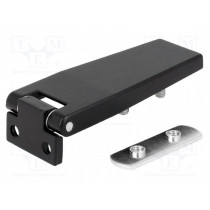 3.ZN110 RAL-9005; Hinge; L: 85mm; zinc and aluminium alloy; black; H: 34mm; ROZTOCZE