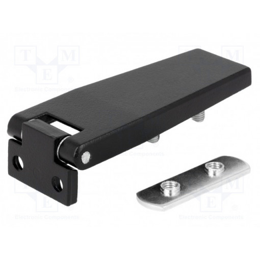 3.ZN110 RAL-9005; Hinge; L: 85mm; zinc and aluminium alloy; black; H: 34mm; ROZTOCZE