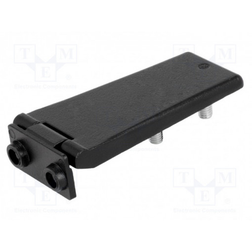 3.ZN3 RAL-9005; Hinge; L: 72mm; zinc and aluminium alloy; black; H: 33mm; ROZTOCZE