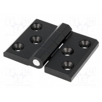 3.ZN66.001 RAL-9005; Hinge; Width: 76mm; zinc and aluminium alloy; black; H: 60mm; ROZTOCZE