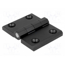 3.ZN66.002 RAL-9005; Hinge; Width: 76mm; zinc and aluminium alloy; black; H: 60mm; ROZTOCZE