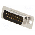 301A10029X; D-Sub; PIN: 15; male; for cable; soldering; 3A; Plating: gold flash; CONEC 301A10029X; D-Sub; PIN: 15; male; for cable; soldering; 3A; Plating: gold flash; CONEC