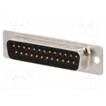 301A10059X; D-Sub; PIN: 25; male; for cable; soldering; 3A; Plating: gold flash; CONEC