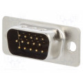 301A10129X; D-Sub HD; PIN: 15; male; for cable; soldering; 3A; CONEC 301A10129X; D-Sub HD; PIN: 15; male; for cable; soldering; 3A; CONEC