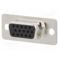 302A10129X; D-Sub HD; PIN: 15; female; for cable; soldering; 3A; CONEC