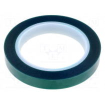 ; Tape: insulation; W: 15mm; L: 66m; Thk: 0.06mm; green; silicone; 70%; 
