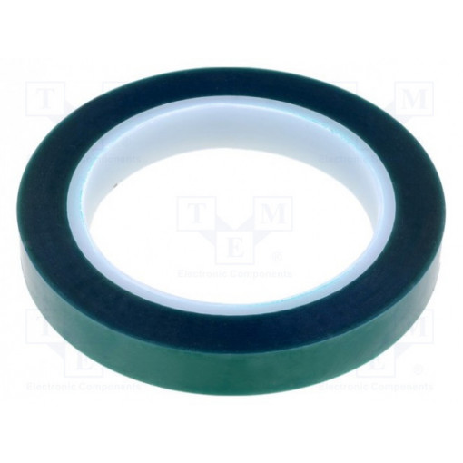 ; Tape: insulation; W: 15mm; L: 66m; Thk: 0.06mm; green; silicone; 70%; 