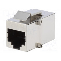 3101S-CAT6A; Coupler; Cat: 6a; shielded; Layout: 8p8c; RJ45 socket,both sides; ENCITECH