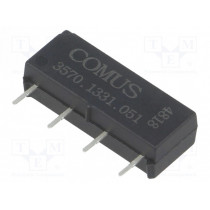3570.1331.051; Relay: reed; SPST-NO; Ucoil: 5VDC; 500mA; max.150VDC; 10W; THT; SIP; COMUS 3570.1331.051; Relay: reed; SPST-NO; Ucoil: 5VDC; 500mA; max.150VDC; 10W; THT; SIP; COMUS