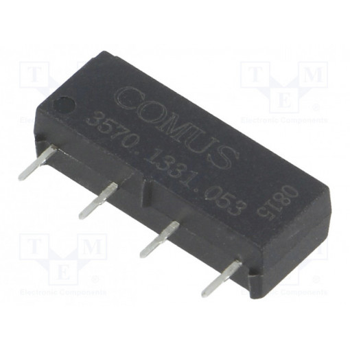 3570.1331.053; Relay: reed; SPST-NO; Ucoil: 5VDC; 500mA; max.150VDC; 10W; THT; SIP; COMUS 3570.1331.053; Relay: reed; SPST-NO; Ucoil: 5VDC; 500mA; max.150VDC; 10W; THT; SIP; COMUS