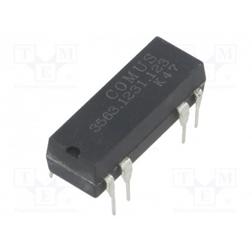 3570.1331.123; Relay: reed; SPST-NO; Ucoil: 12VDC; 500mA; max.150VDC; 10W; THT; SIP; COMUS 3570.1331.123; Relay: reed; SPST-NO; Ucoil: 12VDC; 500mA; max.150VDC; 10W; THT; SIP; COMUS