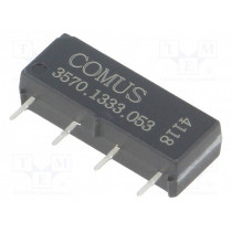 3570.1333.053; Relay: reed; SPST-NO; Ucoil: 5VDC; 500mA; max.200VDC; 10W; THT; SIP; COMUS 3570.1333.053; Relay: reed; SPST-NO; Ucoil: 5VDC; 500mA; max.200VDC; 10W; THT; SIP; COMUS