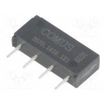 3570.1419.121; Relay: reed; SPST-NO; Ucoil: 12VDC; 500mA; max.200VDC; 10W; THT; SIP; COMUS