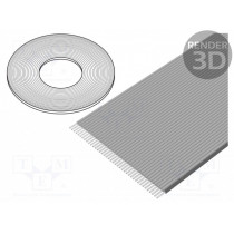 3756/40 (100FT); Wire: ribbon; 0.635mm; stranded; Cu; 40x30AWG; unshielded; TPE; grey; 3M