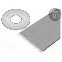 3756/50 (100FT); Wire: ribbon; 0.635mm; stranded; Cu; 50x30AWG; unshielded; TPE; grey; 3M